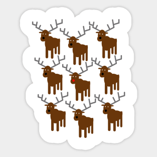 Santa's Reindeers Crew Sticker